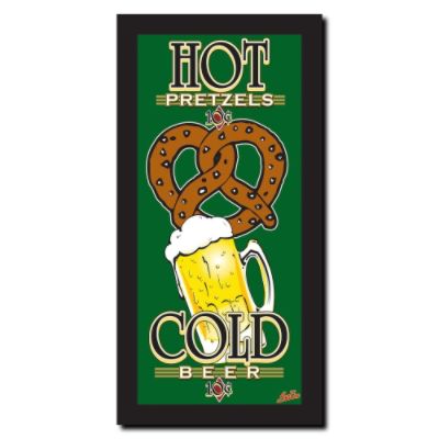 14x32 inches "Hot Pretzels & Cold Beer" by Ayr*Line