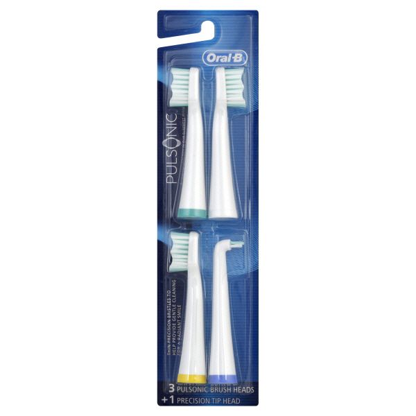 Oral-B Pulsonic Brush Heads + Precision Tip Head 4 brush heads