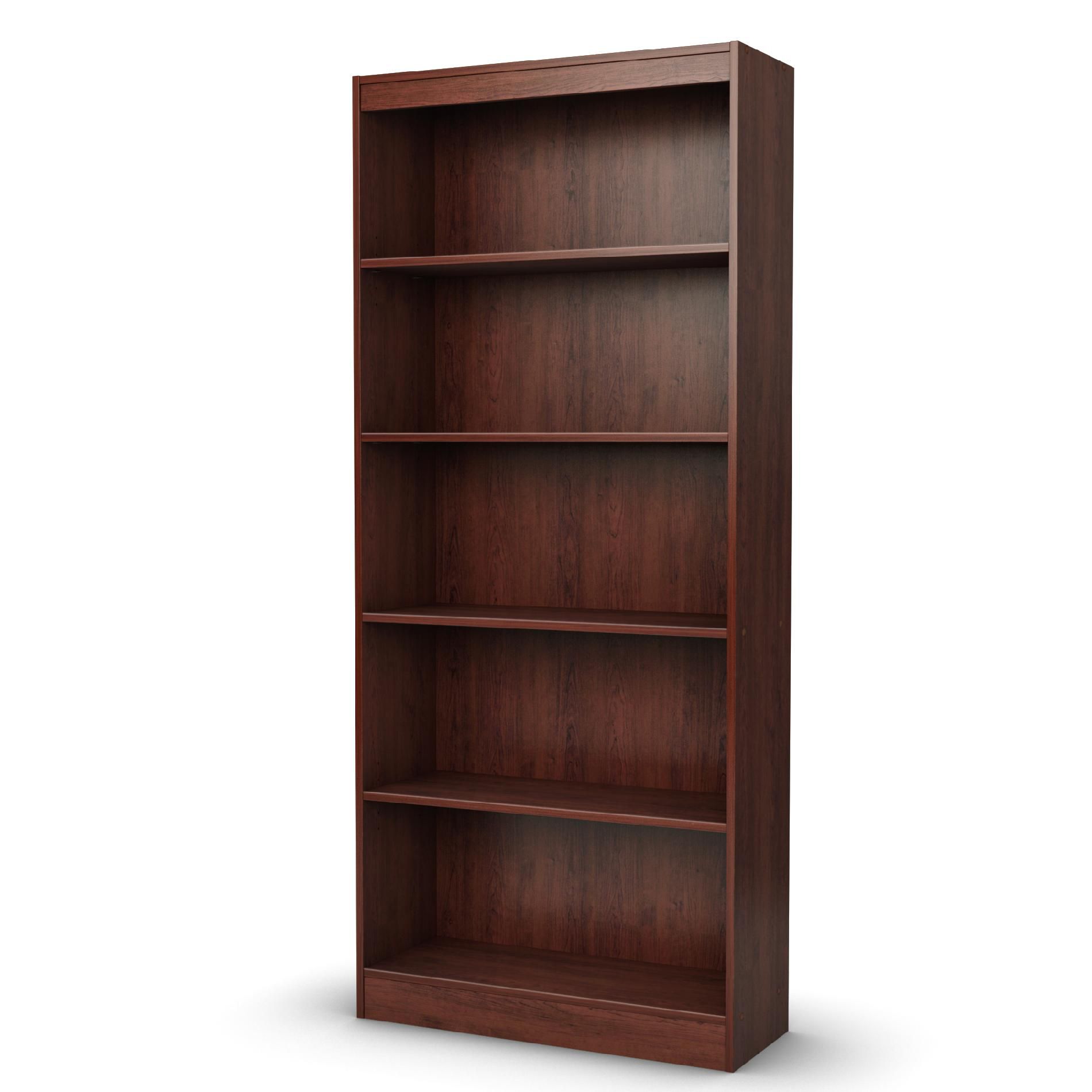  Shelf Wood Bookcase, Cinnamon Cherry Finish Sears Outlet