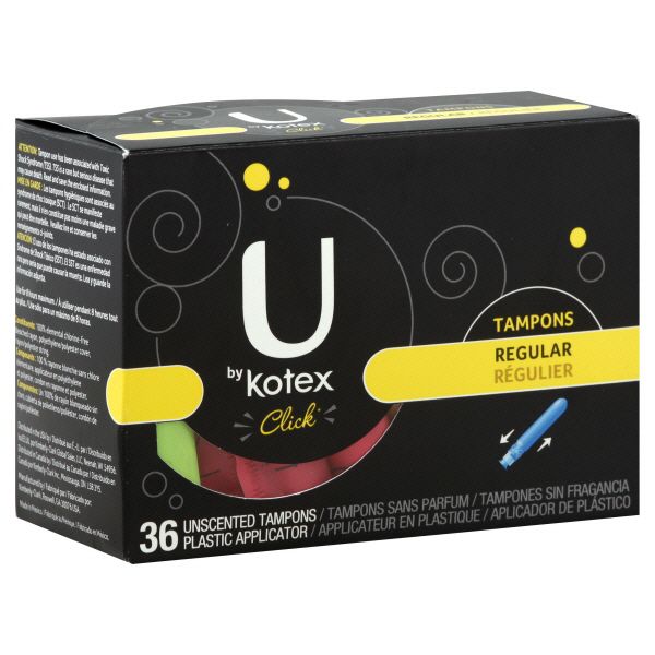 U Click Tampons, Unscented, Regular 36 Count                                                                                     at mygofer.com