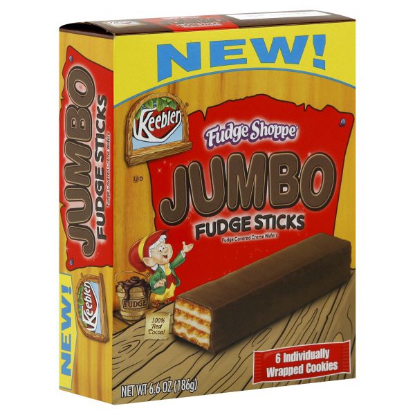 Keebler Fudge Shoppe Fudge Sticks, Jumbo 6 cookies [6.6 oz (186 g
