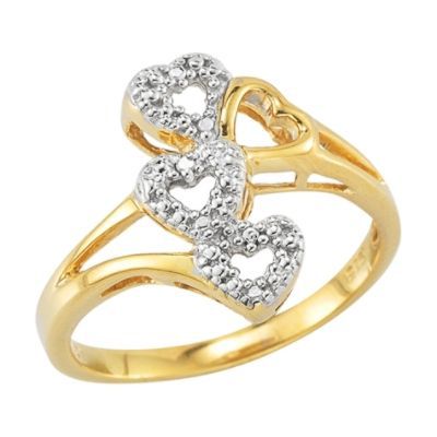 18Kt Gold Over Sterling Silver Diamond Accent Ring at Kmart.com
