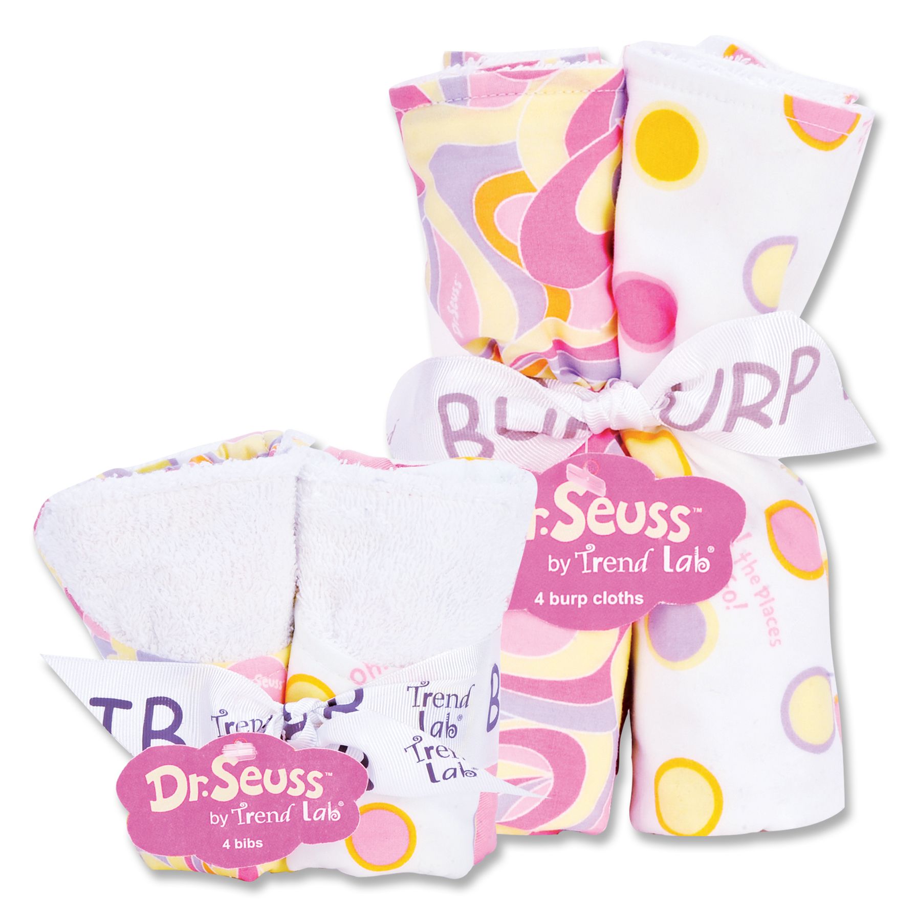 Trend-Lab Dr. Seuss Pink Oh! the Places You’ll Go! Bib and Burp Cloth Set by Trend Lab at Sears.com