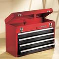 4-Drawer Metal Portable Chest - Red/Black