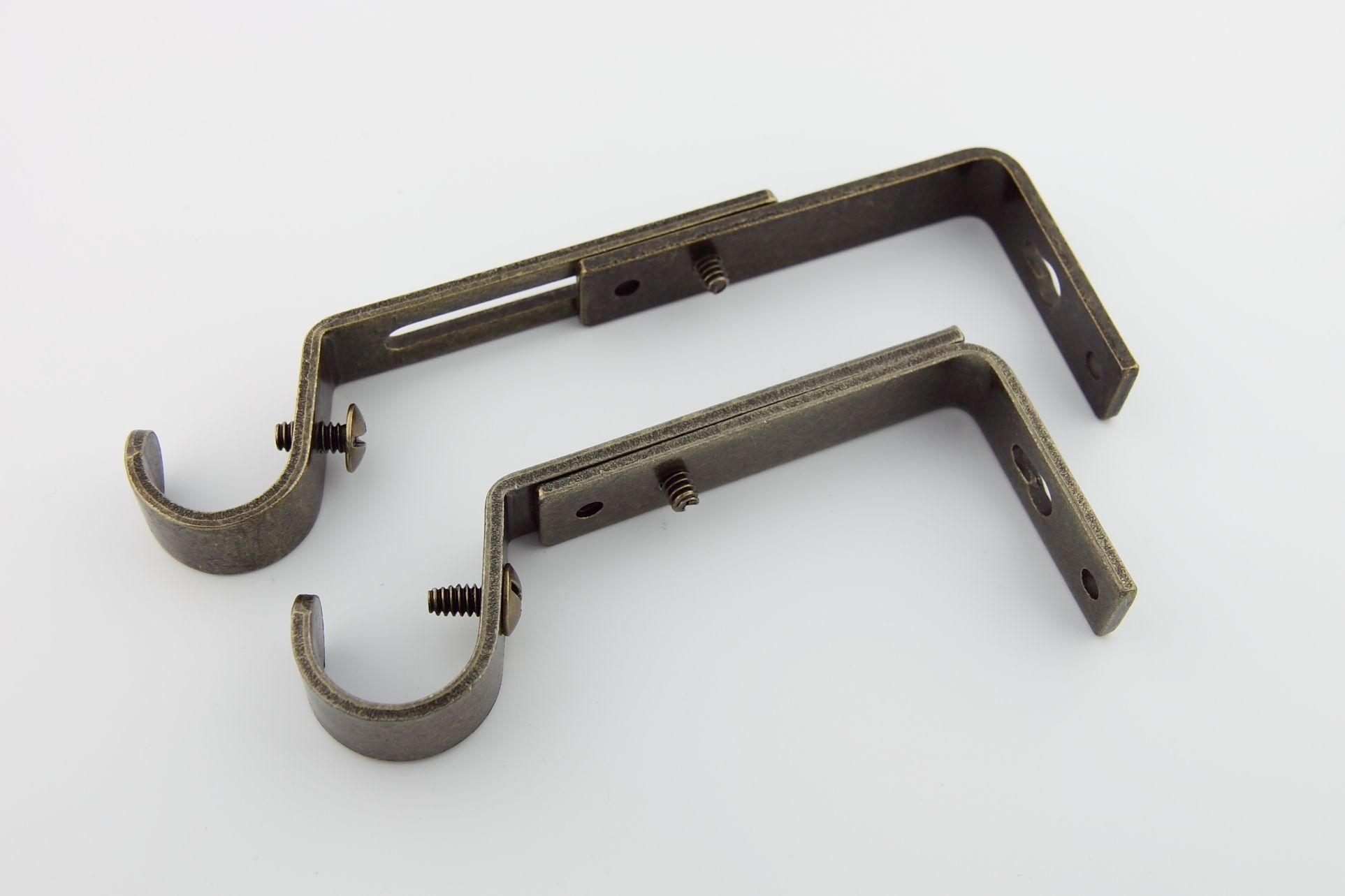 Rod Desyne 1912A Decorative 3/4" Rod Single Bracket Pair - 4"-5-1/2" Adjustable - Antique Brass at Kmart.com