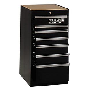 Side tray for tool box clearance