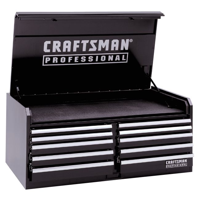 Craftsman Professional 10-Drawer Ball Bearing Tool Chest  56 in. Wide  Black