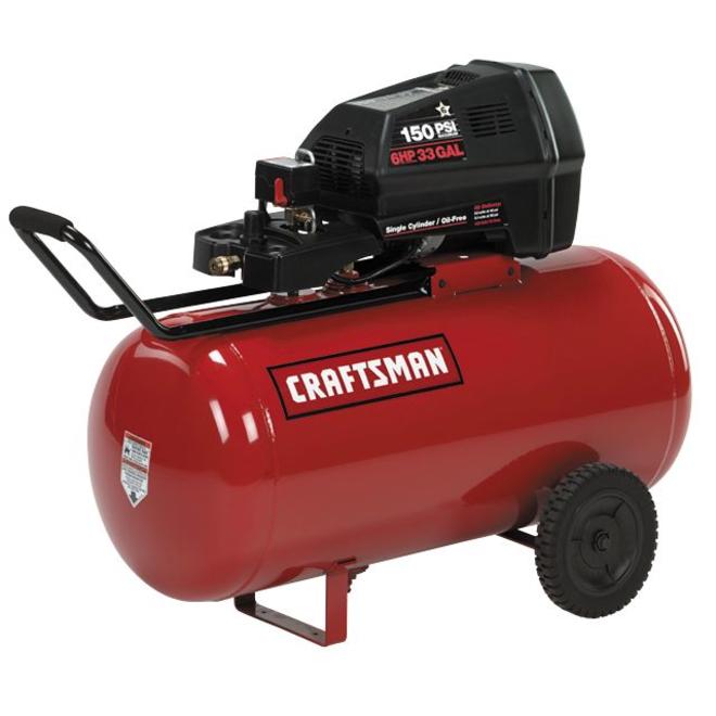 Craftsman 16734 33 gal. Air Compressor,2 hp, Horizontal Tank, Oil