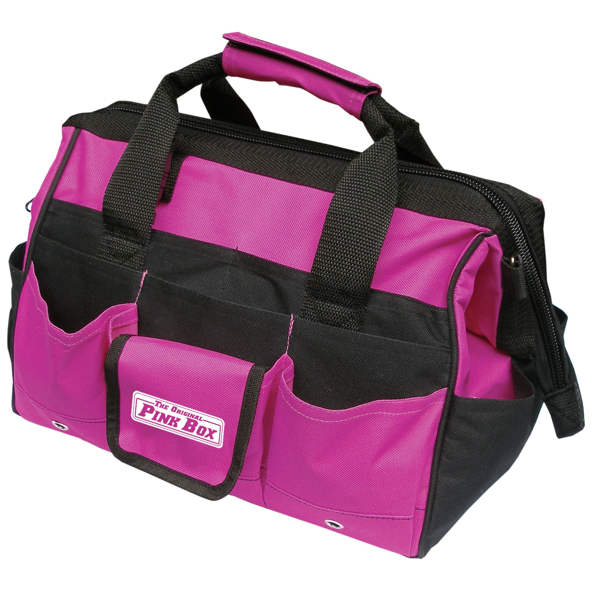 The Original Pink Box 16 Pink Tool Bag w/ 24 Inside and Outside Pockets