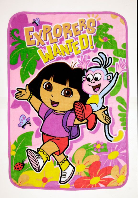 Nickelodeon Dora the Explorer Coral Plush Toddler Blanket at Sears.com