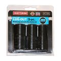 3 pc. Flip Socket Set with Red Pouch