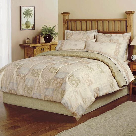 Island Palm Complete Bed Set