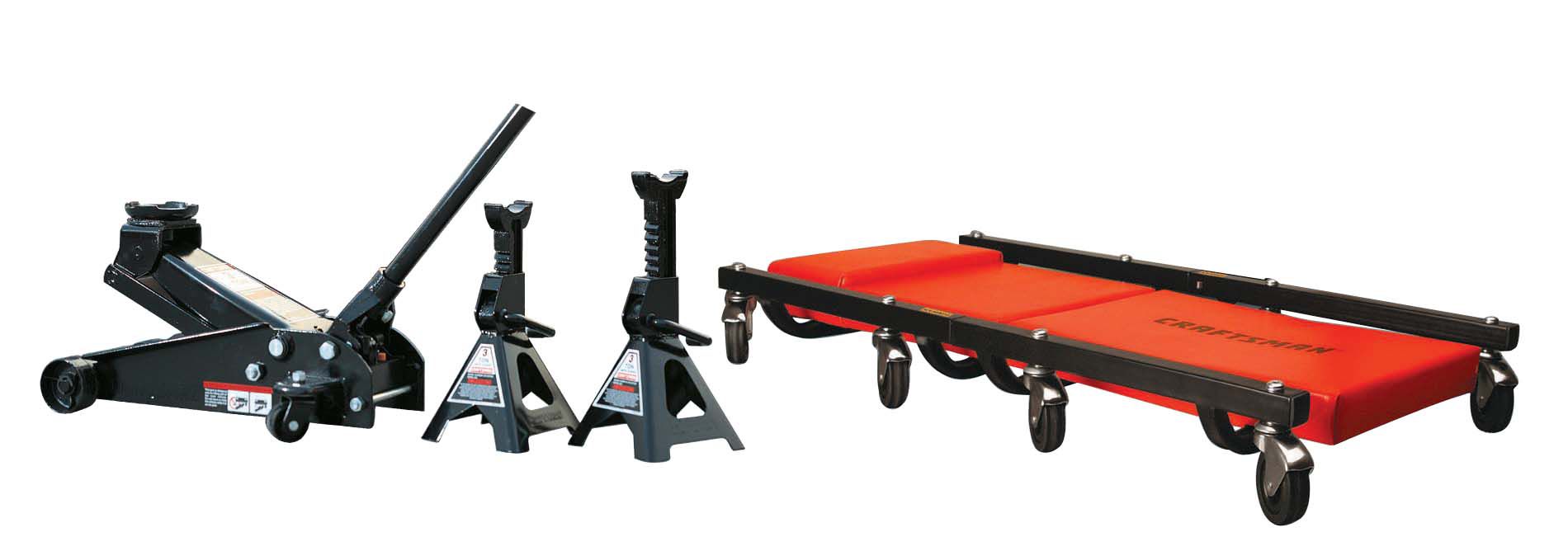 Sears deals on Craftsman 3 ton Floor Jack, Jack Stands and Creeper Set 50188