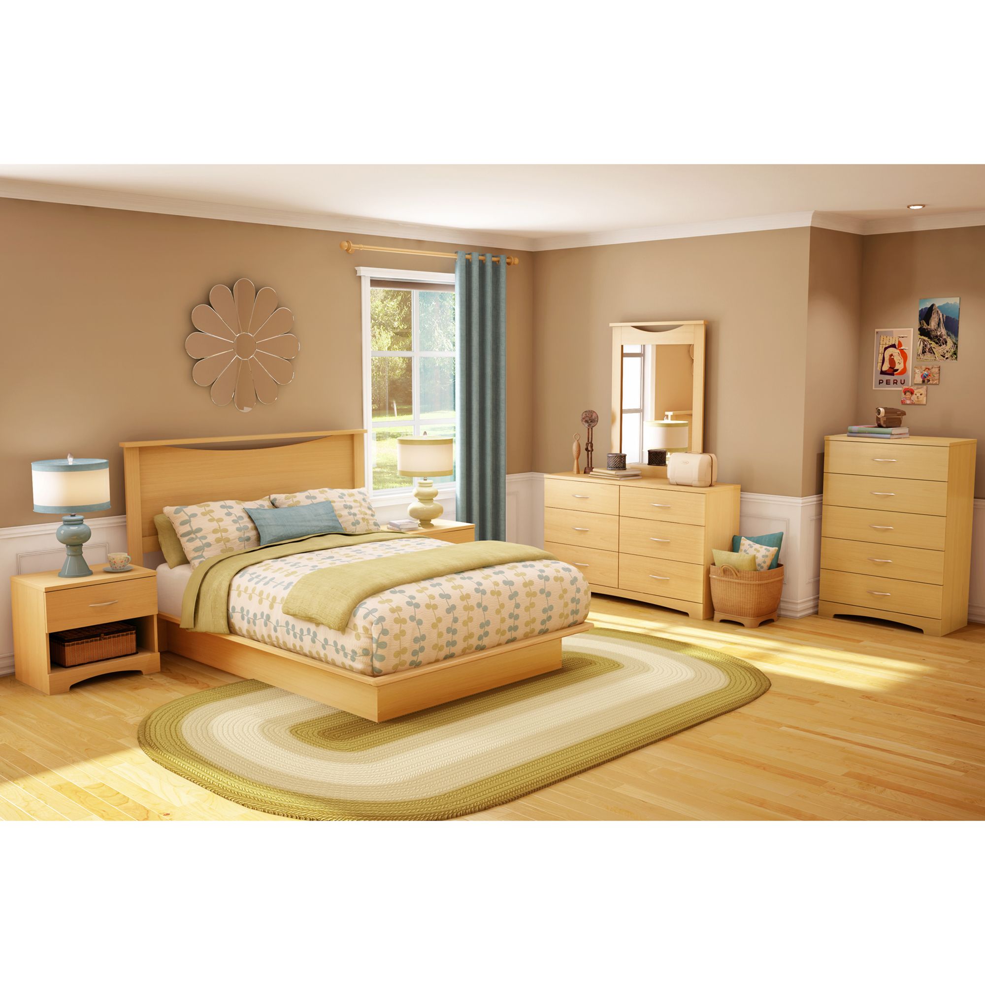 South Shore Step One Night Stand Natural Maple Home Furniture