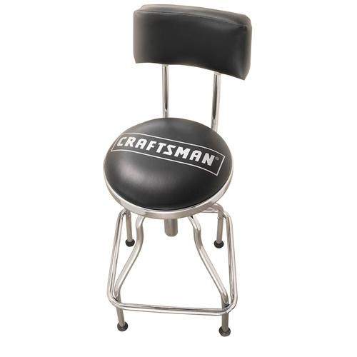 Sears deals on Craftsman Chrome/Vinyl Hydraulic Hydraulic Stool 61828