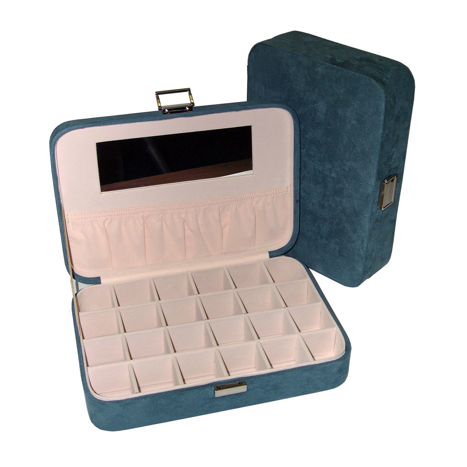 Sueded Fabric Travel Earring Case