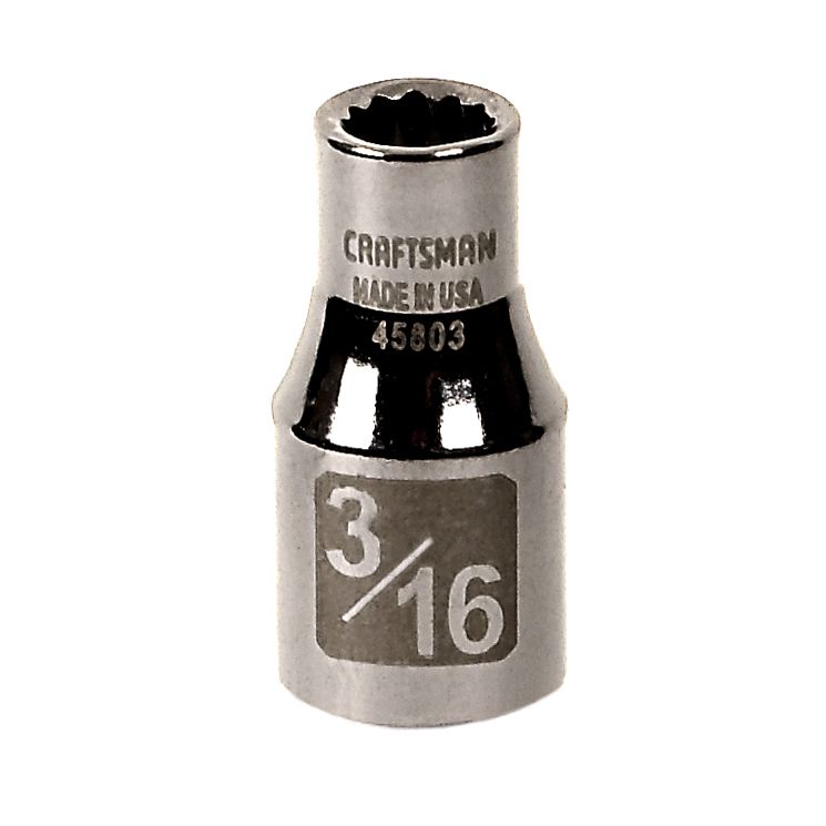 Craftsman 3/16 in. Easy-To-Read Socket, 12 pt. STD, 1/4 in. drive at Craftsman.com
