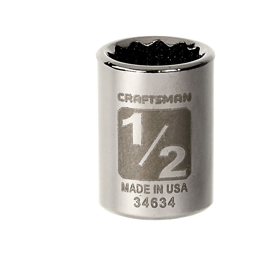 Craftsman 1/2 in. Easy-To-Read Socket, 12 pt. STD, 3/8 in. drive at Craftsman.com