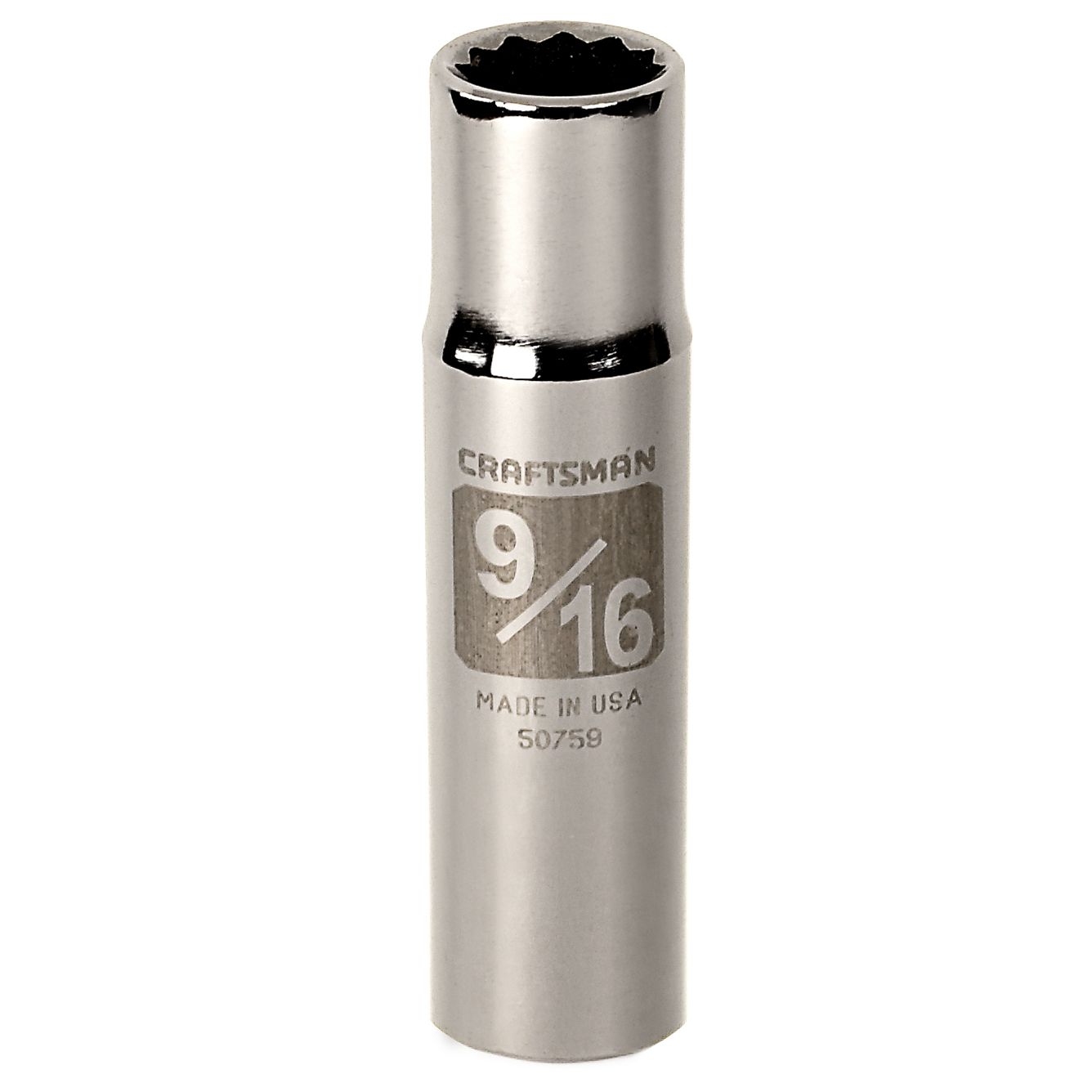 Craftsman 9/16 in. Easy-To-Read Socket, 12 pt. Deep, 1/2 in. drive at Sears.com