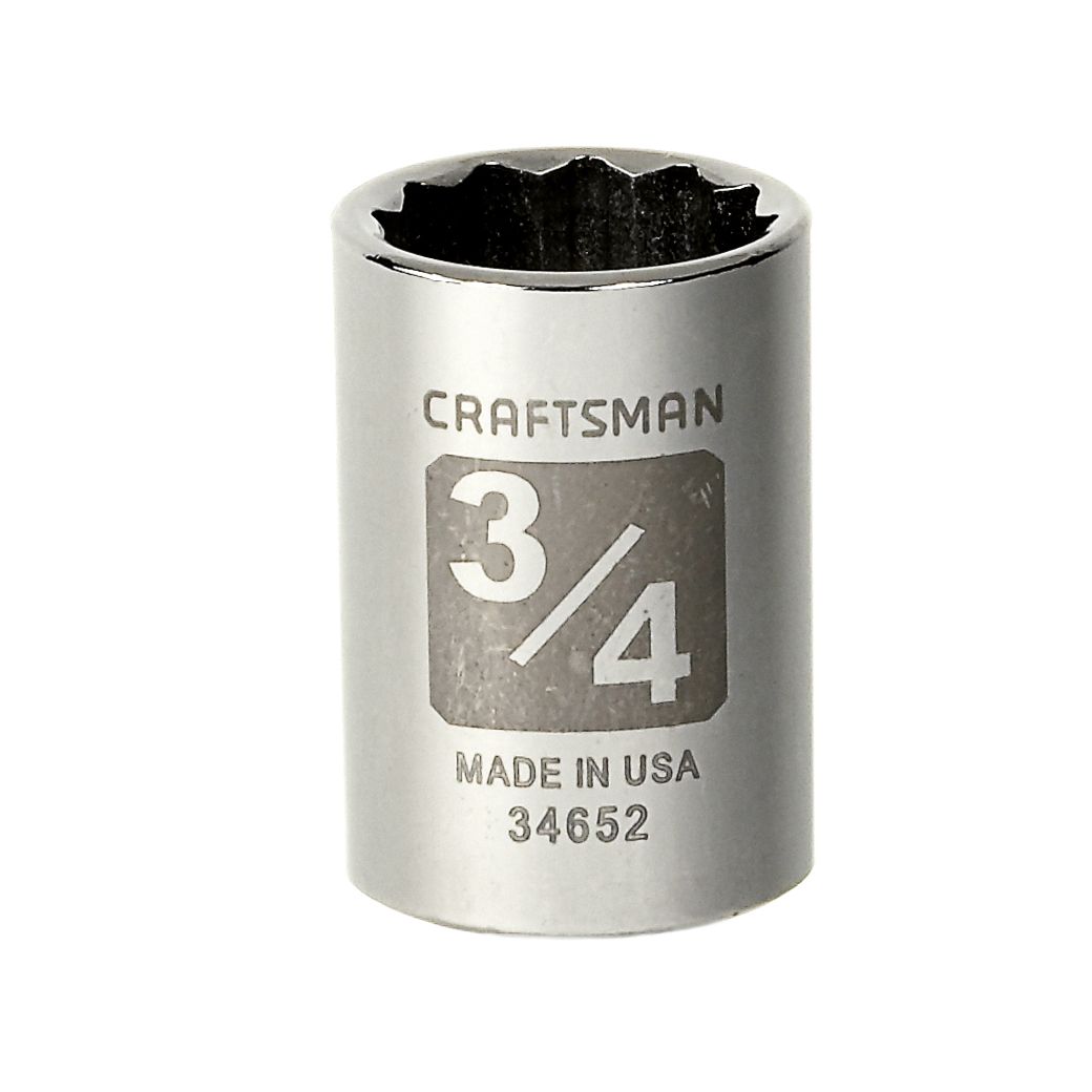 Craftsman 3/4 in. Easy-To-Read Socket, 12 pt. STD, 1/2 in. Drive at Craftsman.com