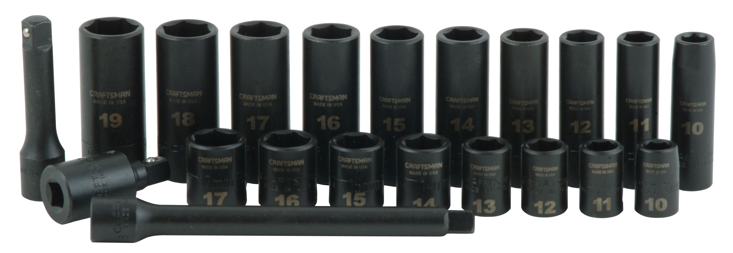 Craftsman 21 pc. Easy Read Impact Socket Set, 6 pt. Std. and Deep, 3/8 in. Dr. at Craftsman.com