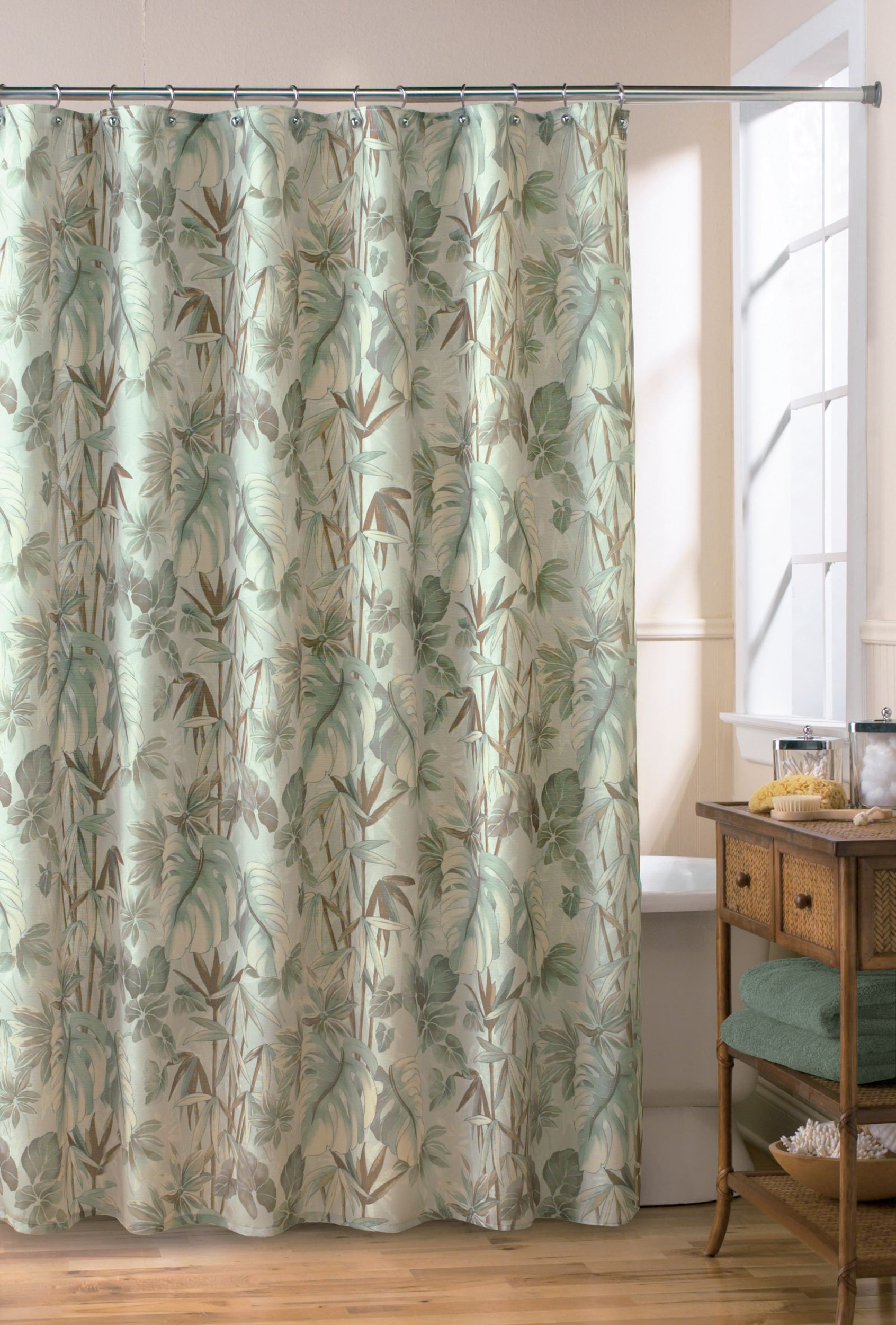Whole Home Shower Curtain Frond Fabric