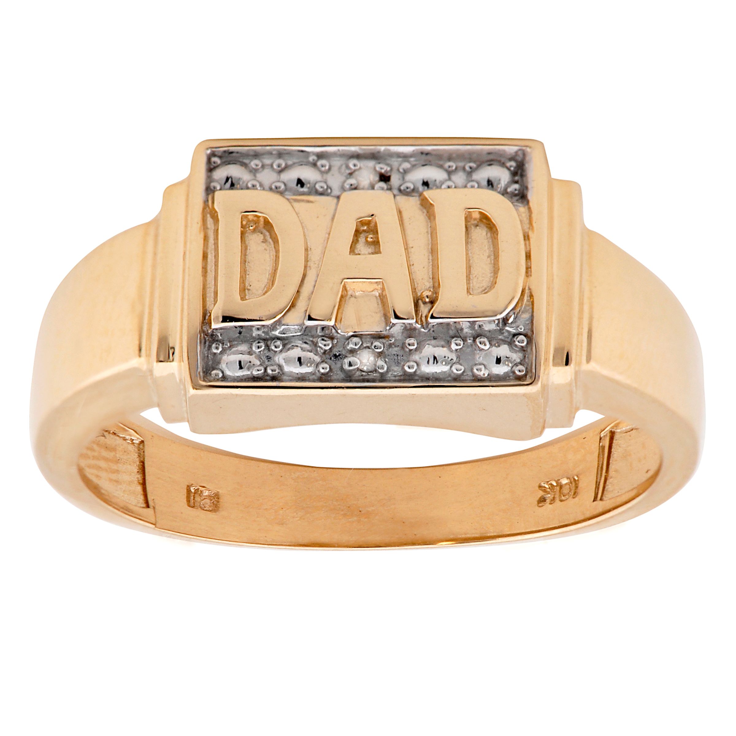 Mens Diamond Accent Dad Ring