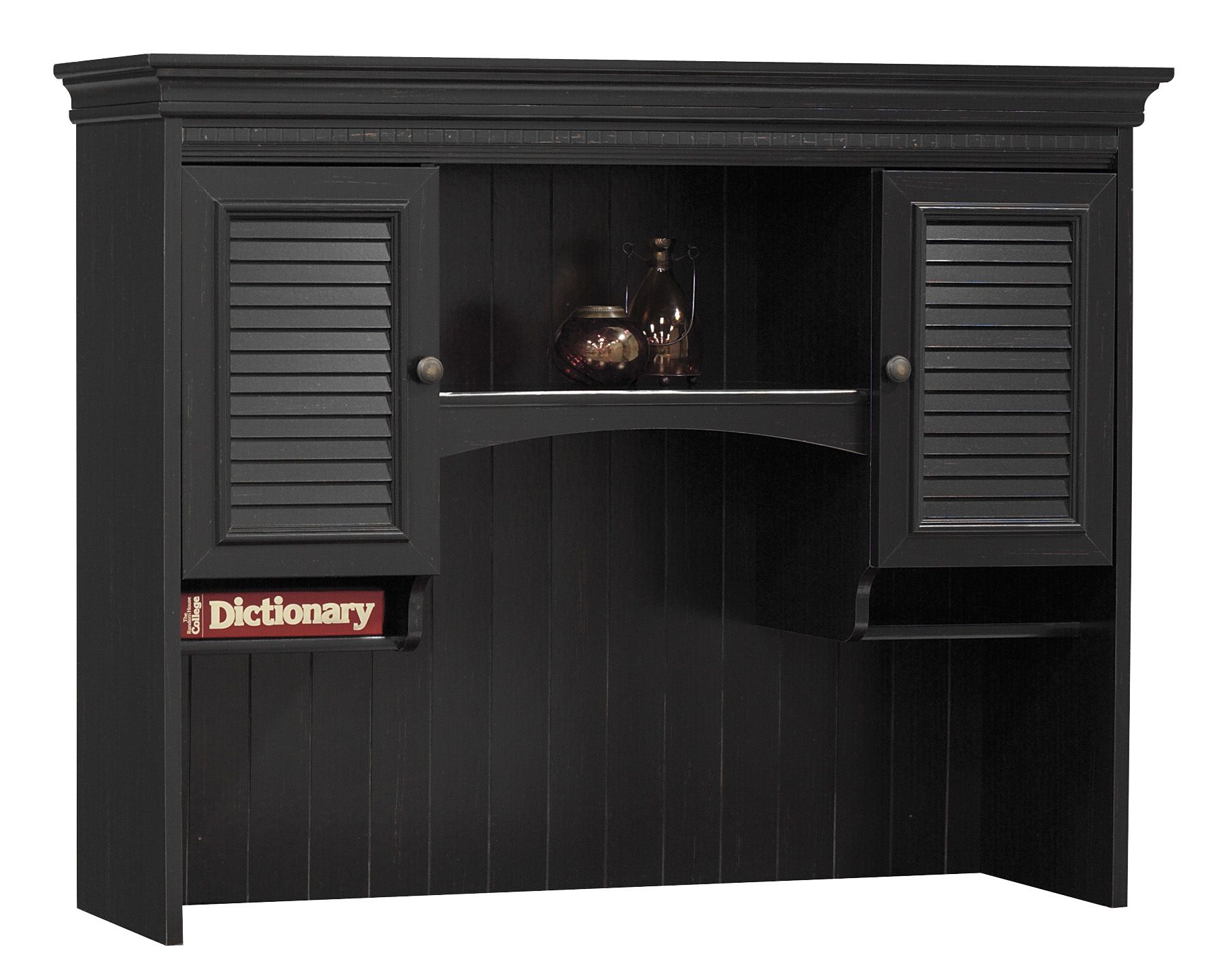 Bush Stanford 38.25"H x 48"W x 12.25"D Computer Desk Hutch - Antique Black at Sears.com