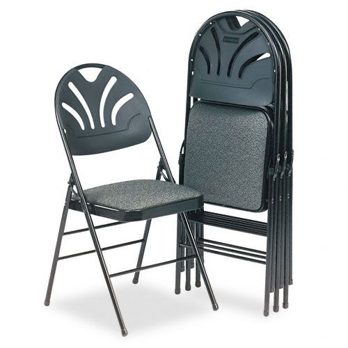 Bridgeport Padded Seat/Molded Back Chair, Black Frame/Black