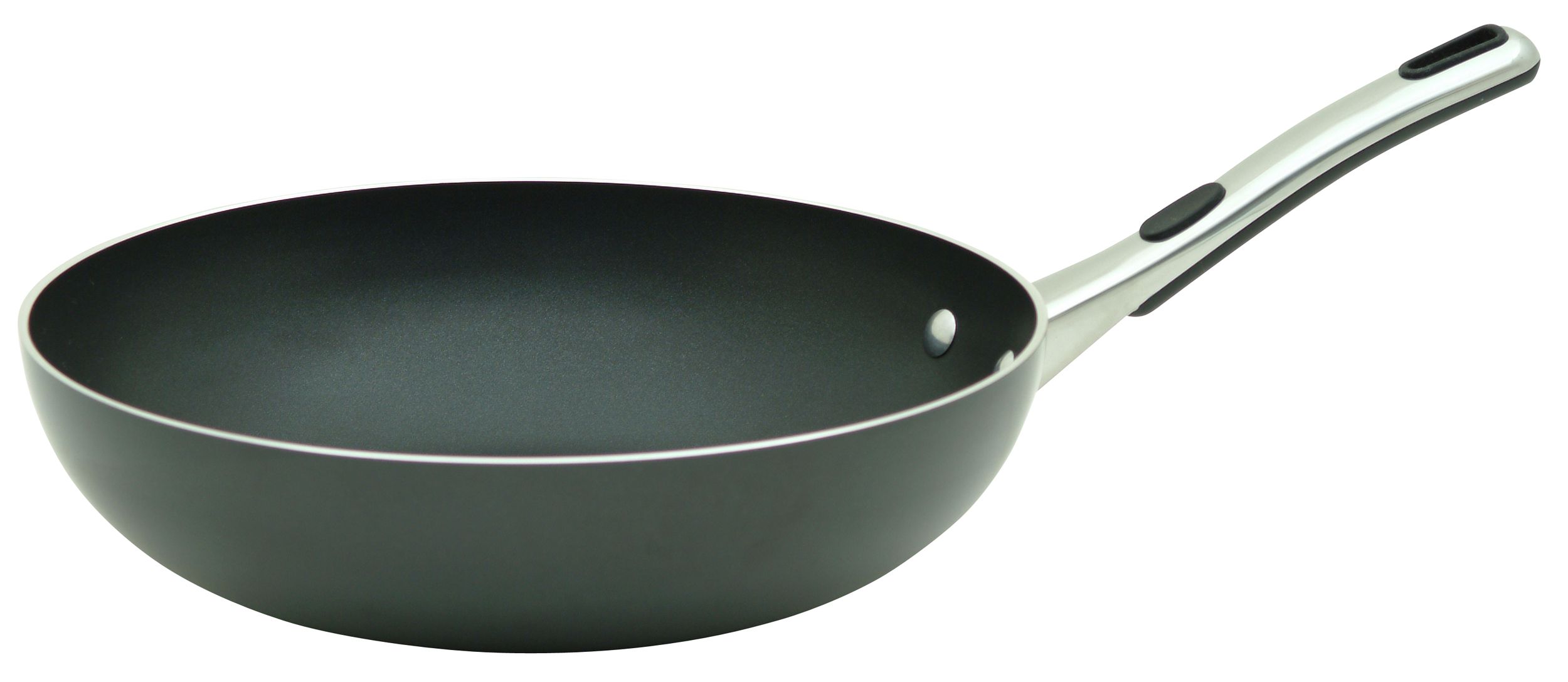 Kenmore 12 Nonstick Aluminum Stir Fry Pan Black 12 in.