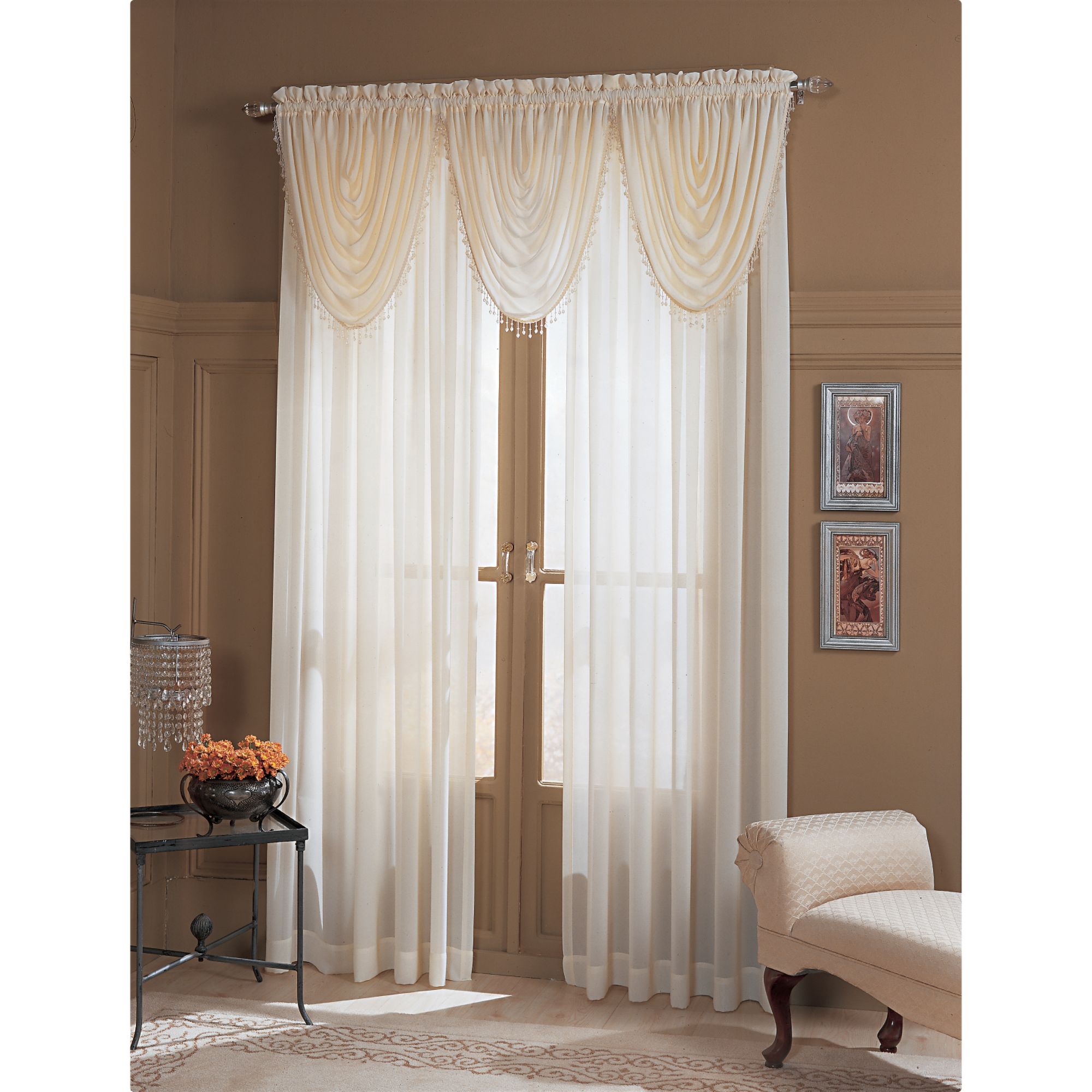 Whole Home Claire Window Beaded Valance 36 in. x 20 in. at Kmart.com