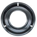 Porcelain Round Gas Range Drip Pan, Black