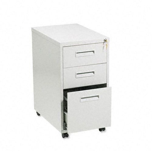HON 1600 Series 3-Drawer Mobile File Pedestal, Gray