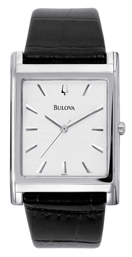 Bulova Mens Dress Watch with Silver Dial and Leather Band at Sears.com