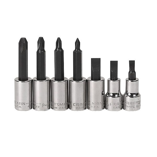 Craftsman 34569 7 pc. Screwdriver Bit Socket Set, 3/8 in. Drive
