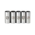 5 pc. Standard Easy to Read Socket Accessory Set, 12 pt. Deep, 1/2 in. Drive ...