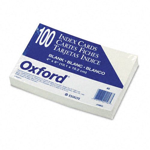 Oxford Unruled Index Cards, 4 x 6, White, 100 per Pack at Kmart.com