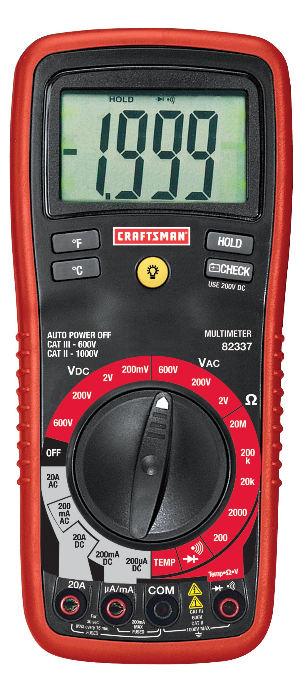 Craftsman Digital Multimeter with Auto Ranging, 11Function Tools