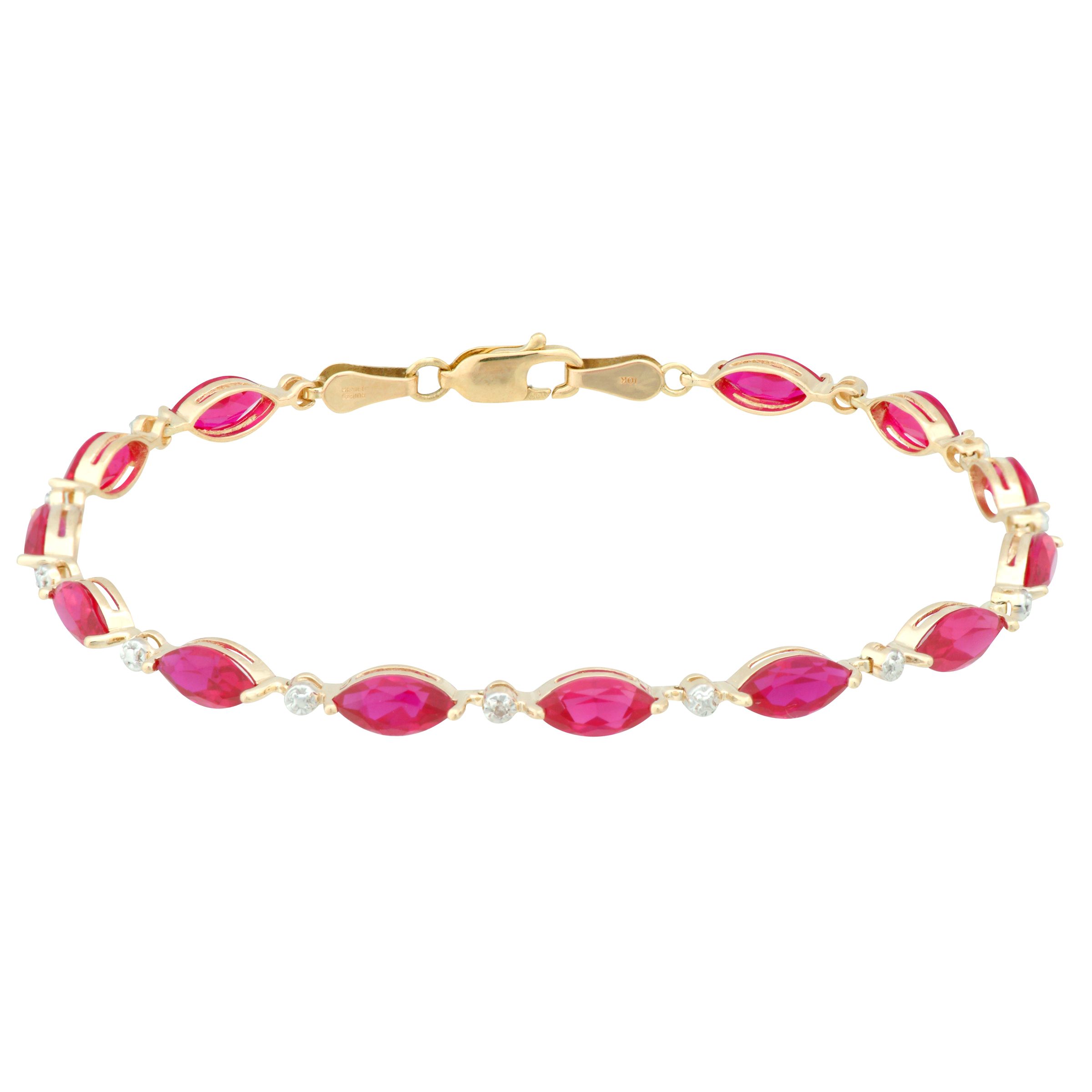 Lab Created Ruby Marquis and Diamond Accent Bracelet at Kmart.com