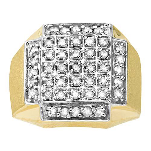 1ct tw Diamond Mens Square Ring 10K at Kmart.com