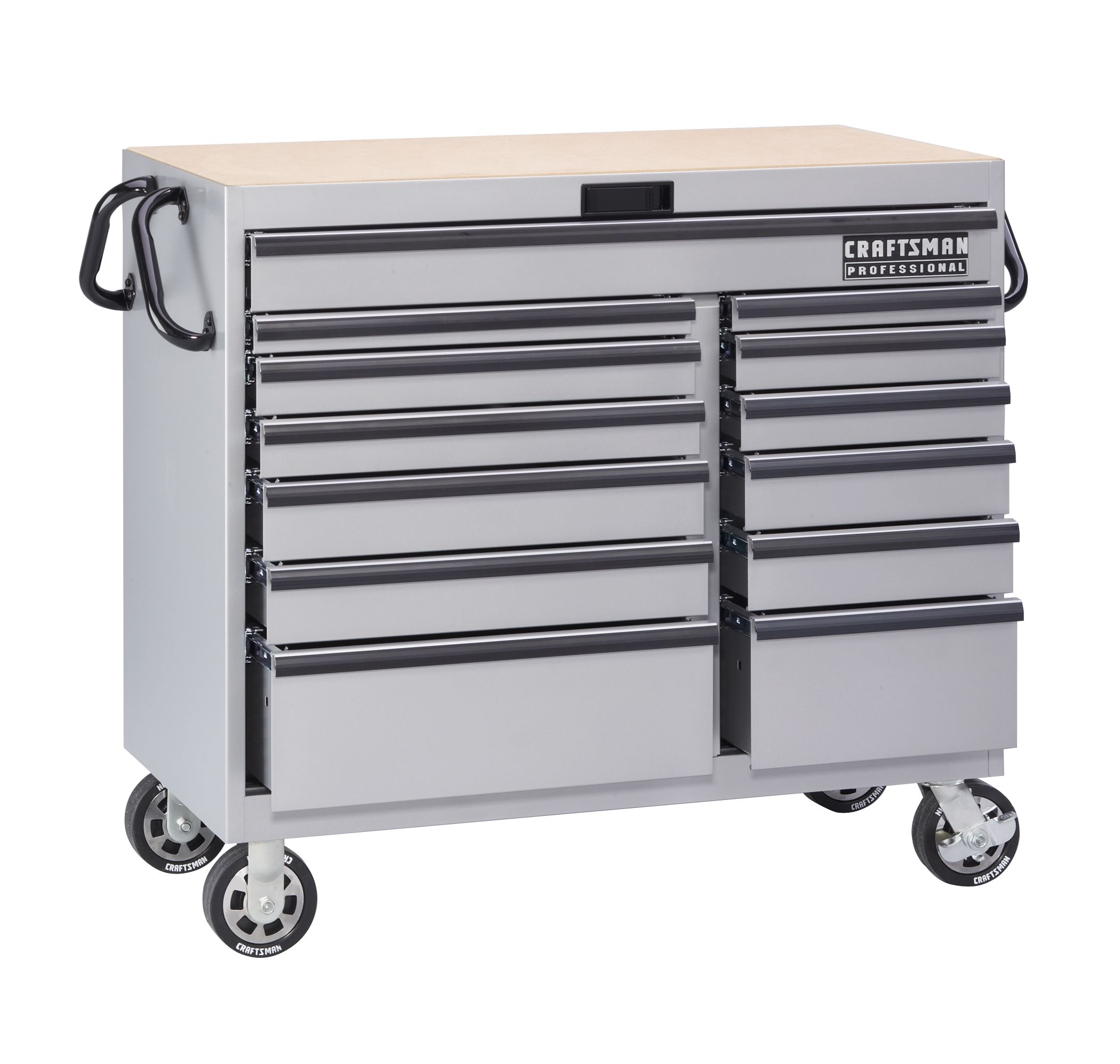 Craftsman Professional 46 in. 13Drawer Mobile Tool Cart Silver
