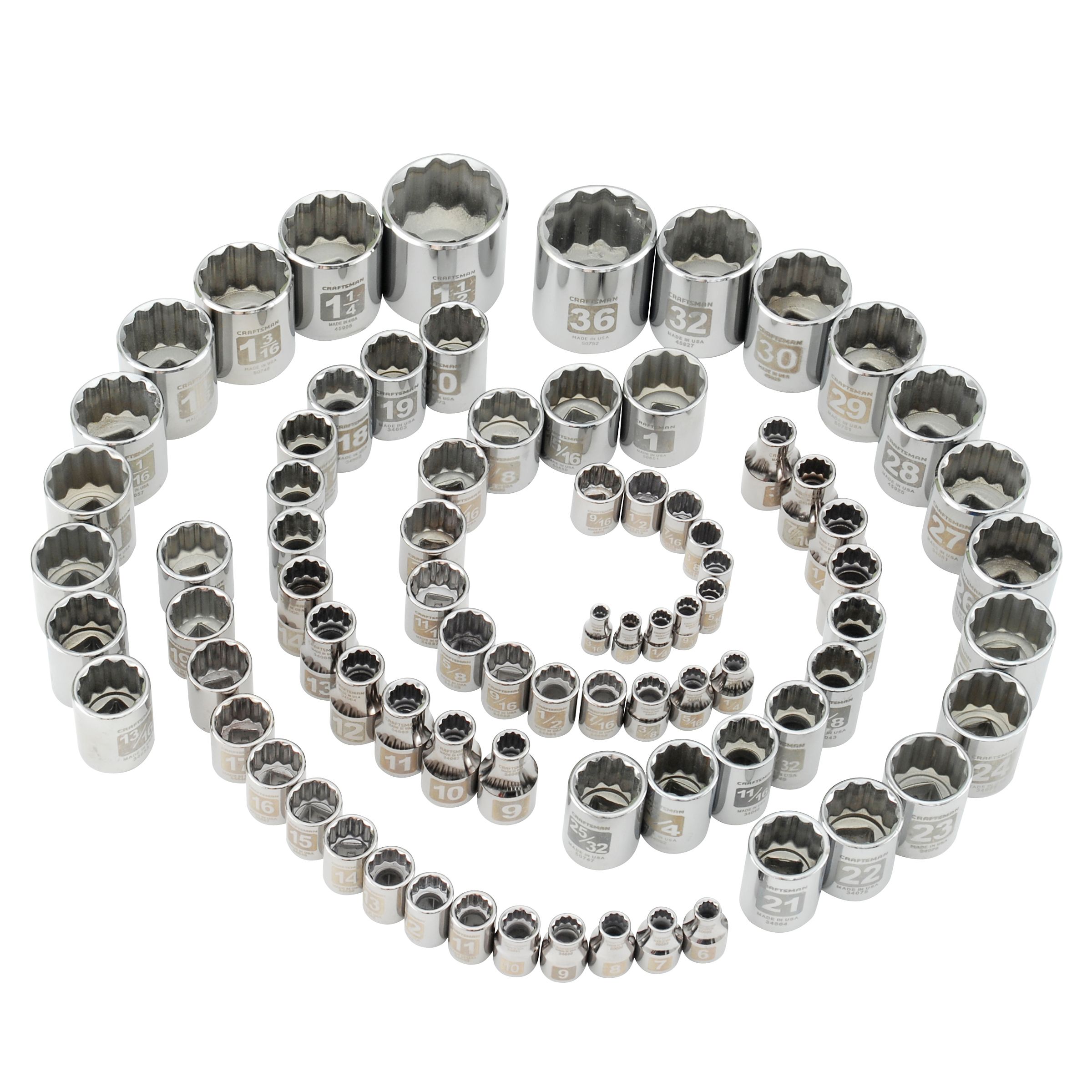 Craftsman 81 pc. Easy Read Socket Set, 12 pt. Std., 1/4, 3/8, and 1/2 in. Dr. at Craftsman.com