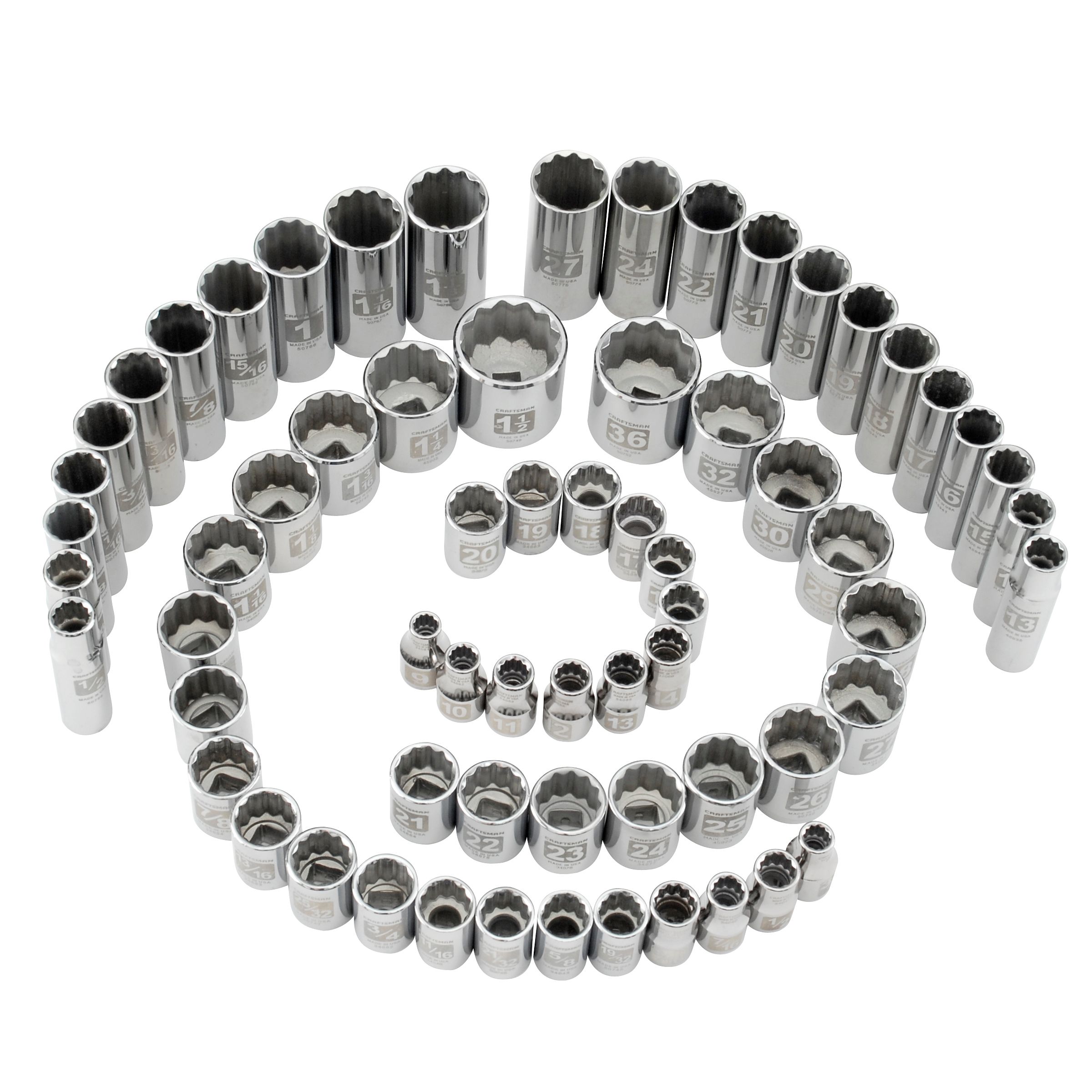 Craftsman 66 pc. Easy Read Socket Set, 12 pt. Std. and Deep, 1/2 in. Dr. at Craftsman.com