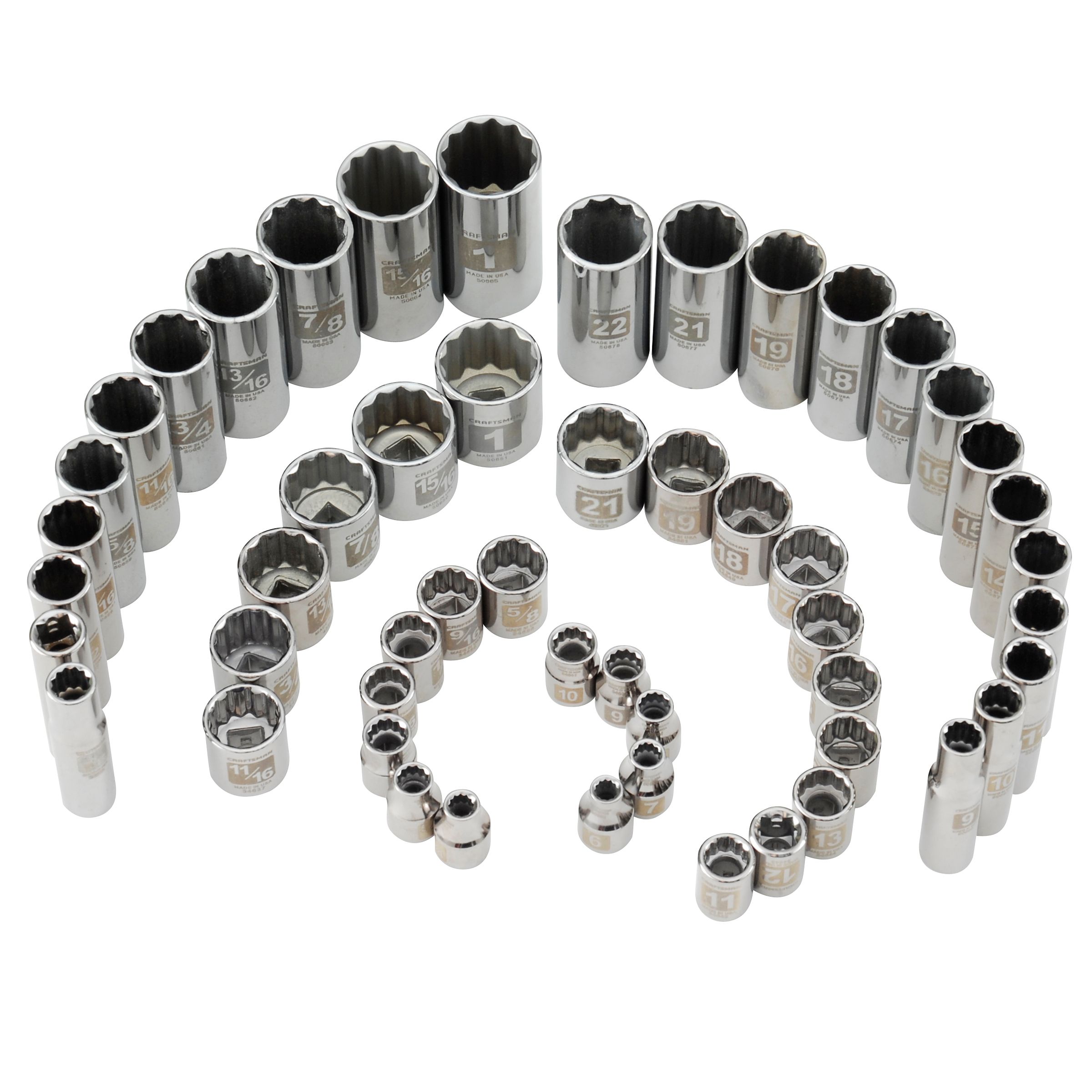 Craftsman 52 pc. Easy Read Socket Set, 12 pt. Std. and Deep, 3/8 in. Dr. at Craftsman.com