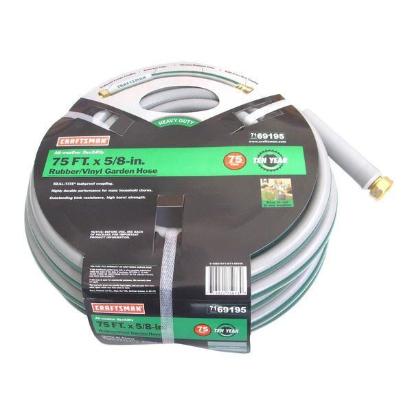 Craftsman Lca05073 5 8 In 75 Ft Heavy Duty Rubber Vinyl Garden Hose