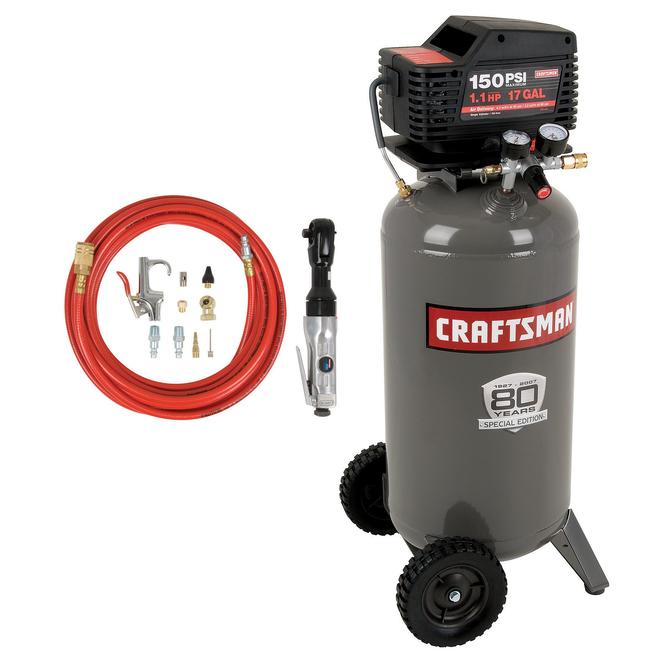 Craftsman 16726 17 gal. Vertical Air Compressor with Air Ratchet