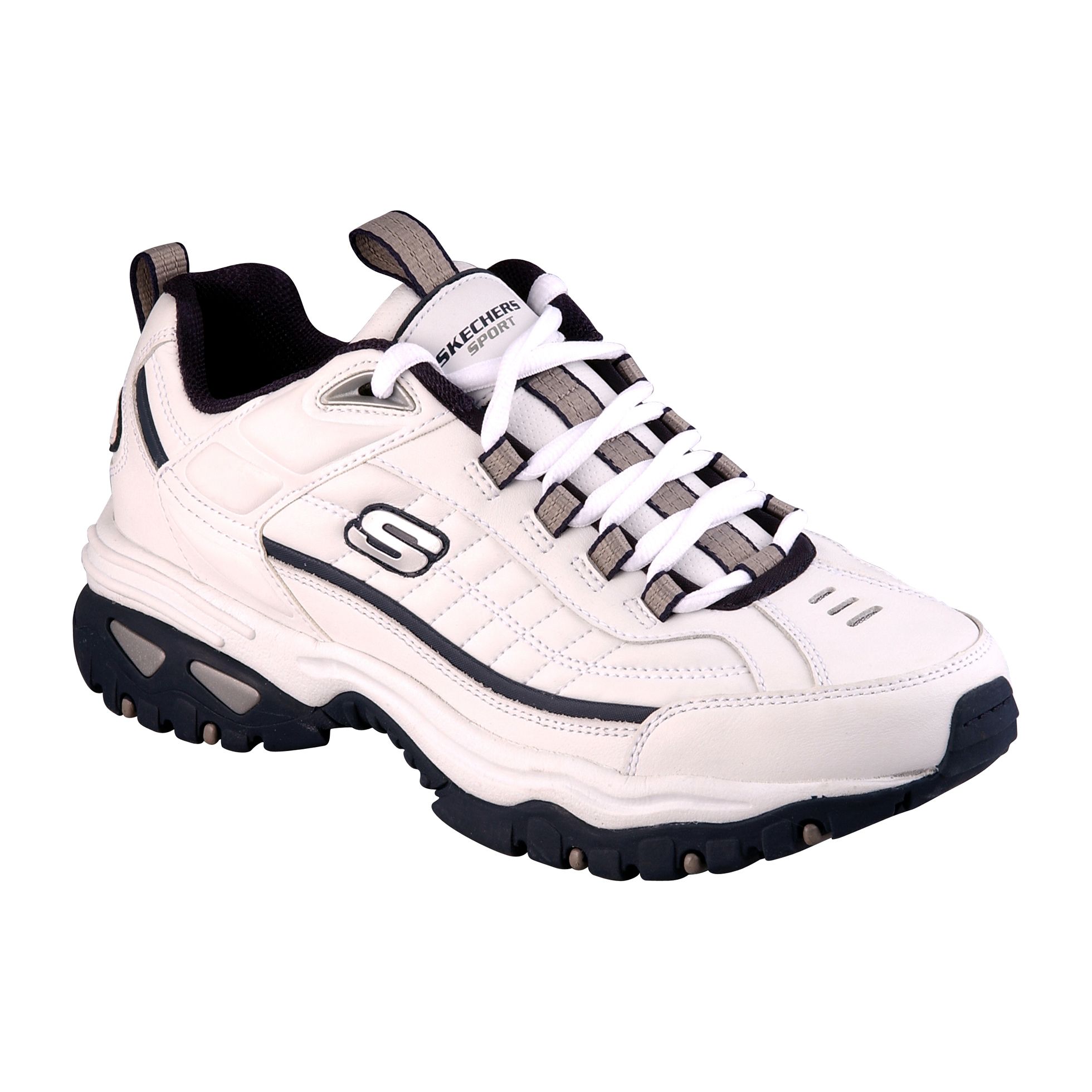 Men's Afterburn Casual Athletic Shoe - White/Navy Wide Width Avaliable