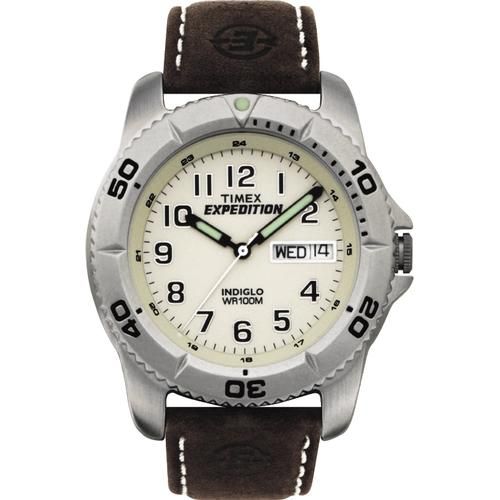Men&#39;s Expedition Watch With Brown Leather Strap