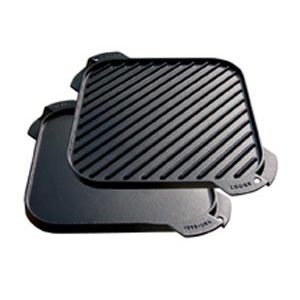 Lodge Manufacturing 10-1/2 in. Square Single Burner Reversible Griddle