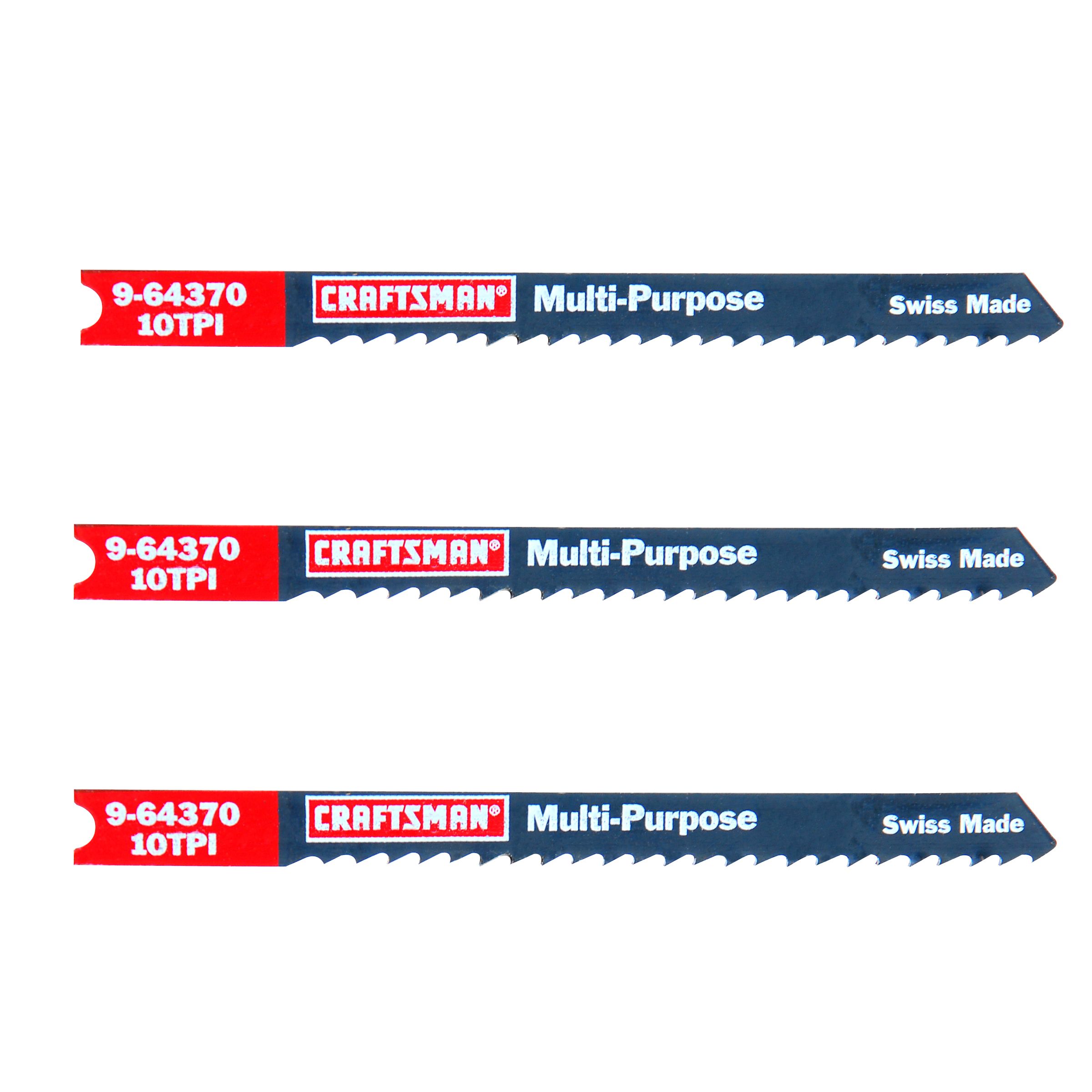 Craftsman 4 in. Jigsaw Blades, All Purpose, 10 TPI, 3 pk. at Craftsman.com